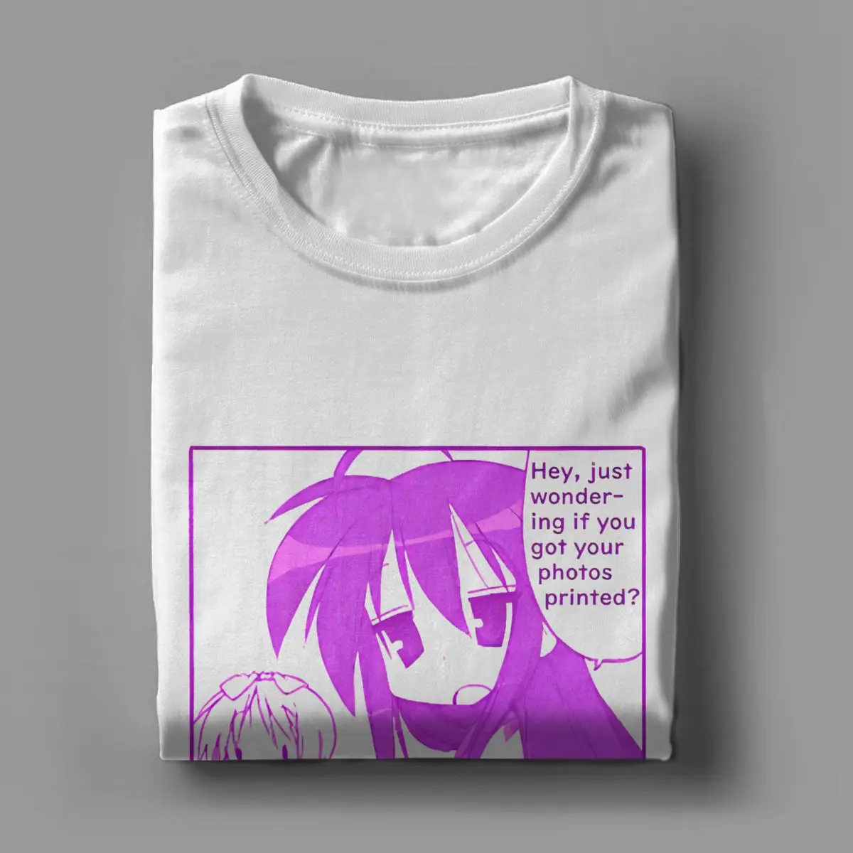Фото Awesome Bogos Binted Lucky Star Манга футболки мужские хлопковые футболки с круглым вырезом футболка с короткими рукавами одежда с принтом №3