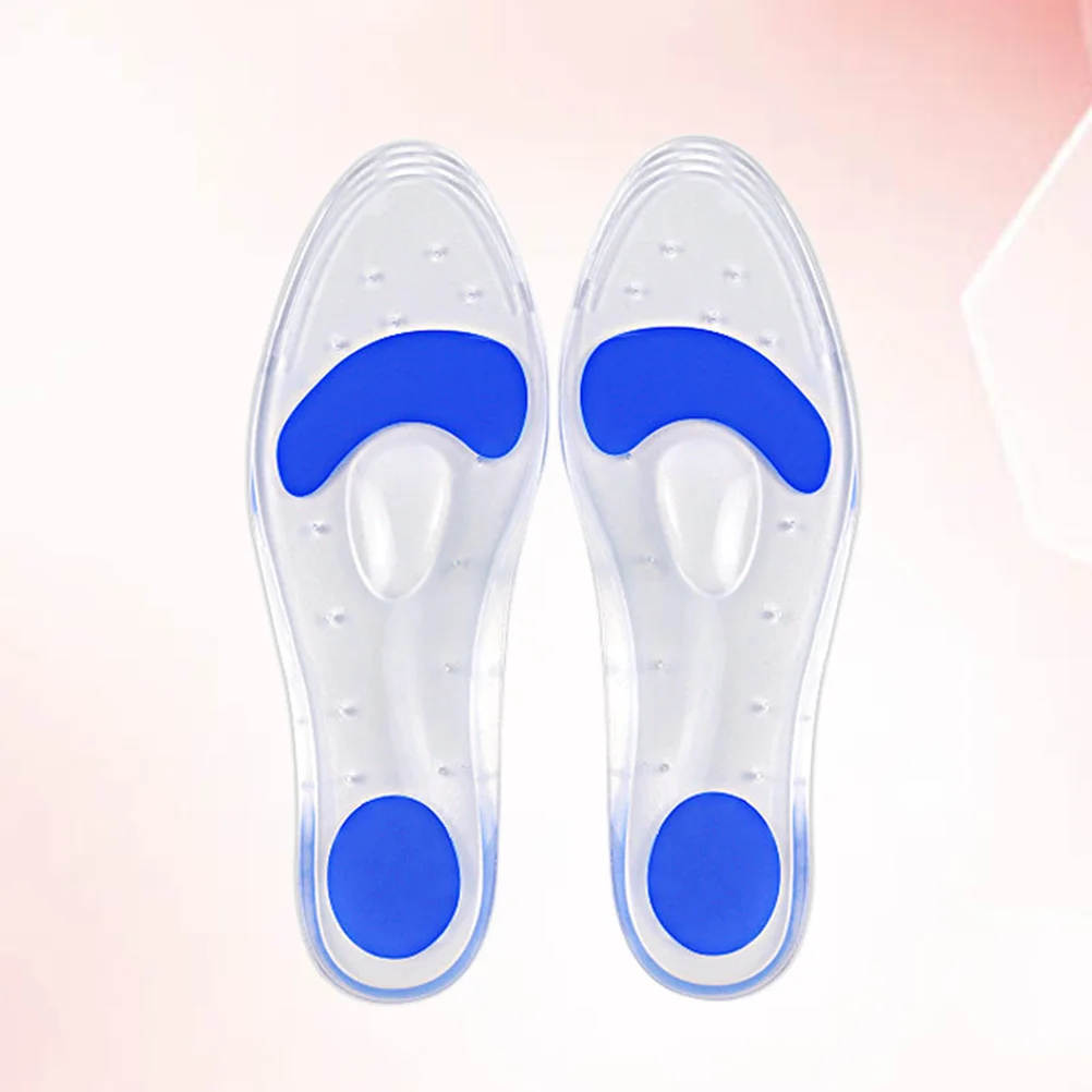 

1 Pair Silicone Shoe Insoles Absorption Arch Support Orthotic Shoe Insert Shoe Pad Cushions Care for Relieve Plantar Fasciitis