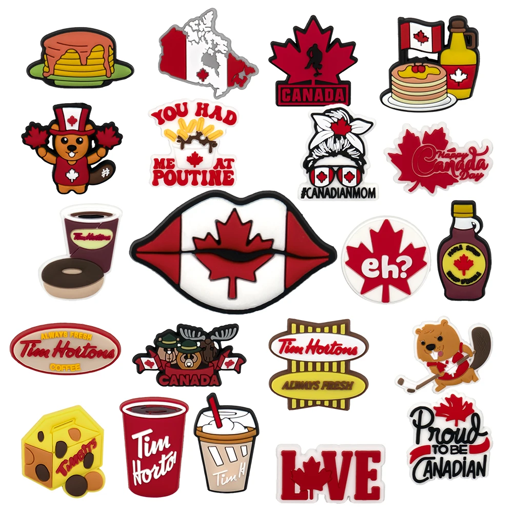 21 шт./набор подвески для обуви в виде кофе