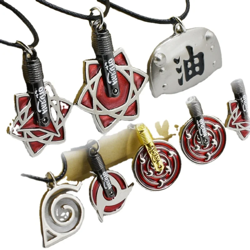 

Narutos, аниме-фигурка, косплей, искусство, значок с красным облаком, металлическая подвеска Какаси удзумаки, ожерелье, искусственные игрушки, п...