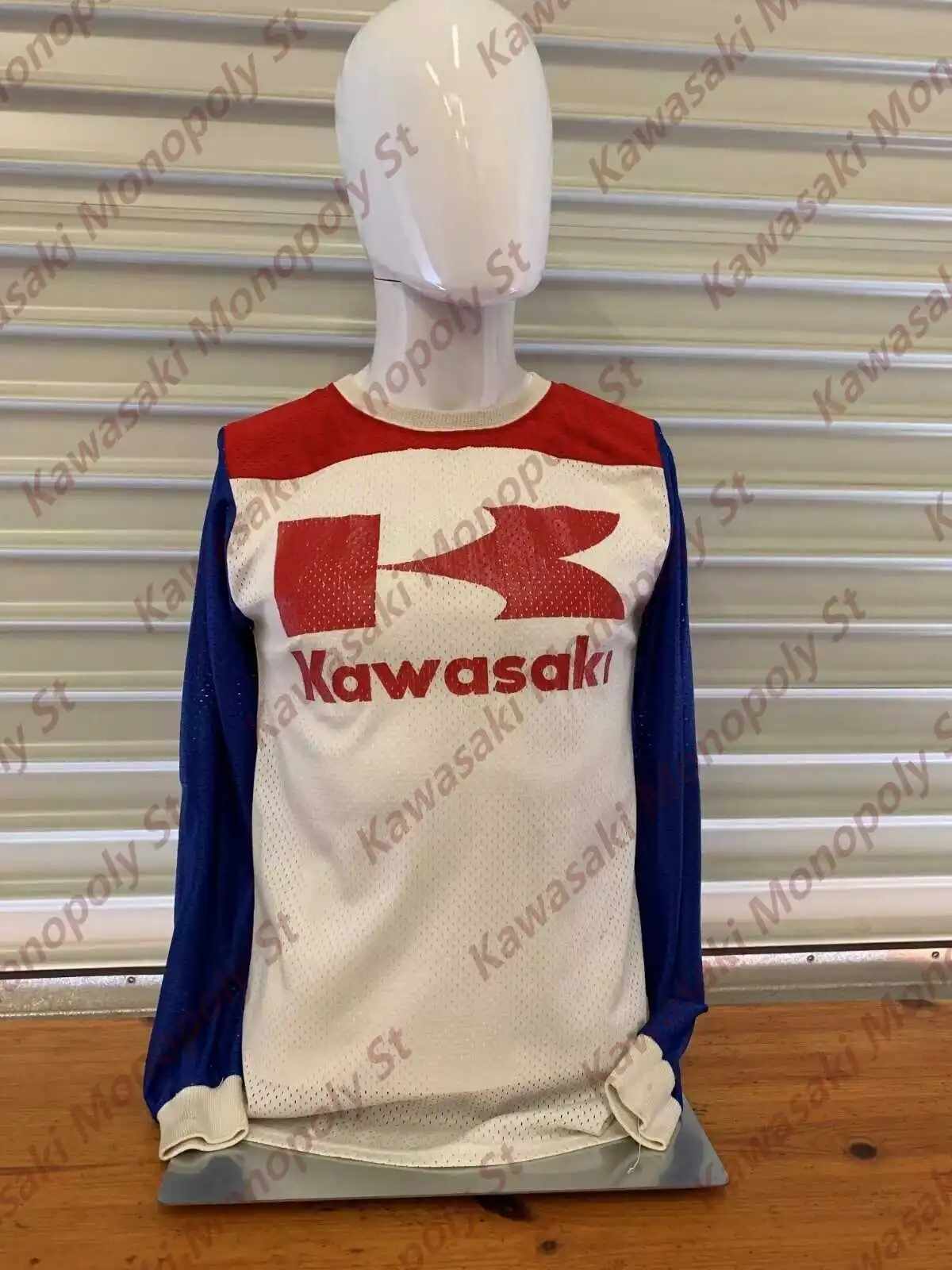 Unisex Kawasaki z długim rękawem Retro Football Jersey w kolorze czerwonym