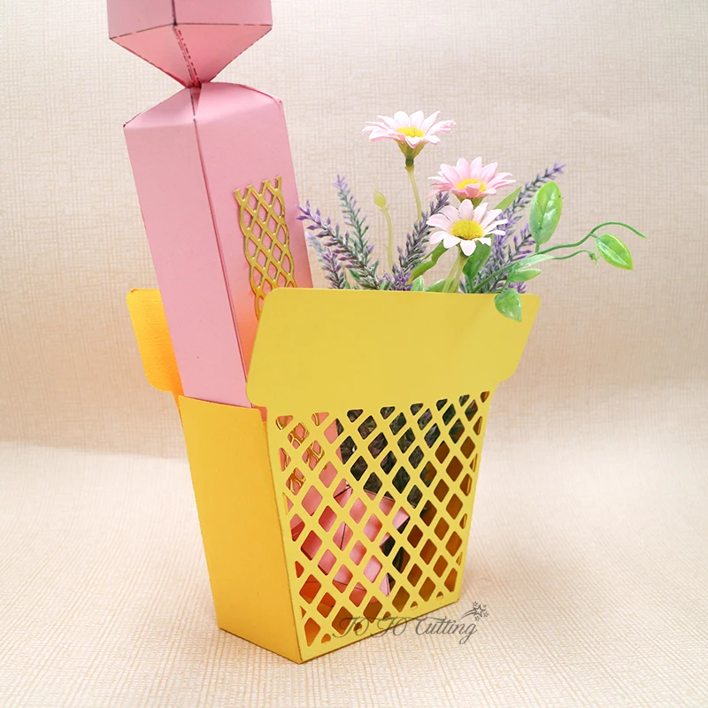

New Flower Basket Cutting Dies Metal DIY Paper Cutting Manual Production Stencils For Decoration Craft Die Cut