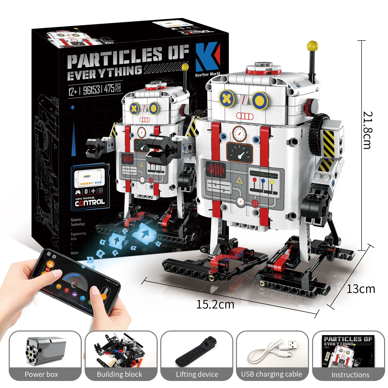 

New Educational Remote Control DIY Robot Intellgent Blocks Toys Electric Building App Control Blocks for Kids Gifts