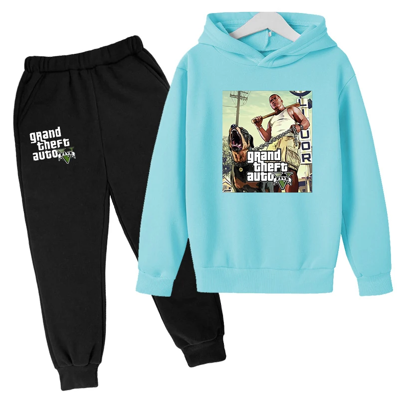 Детская осенне-зимняя модная толстовка с капюшоном для мальчиков и девочек GTA