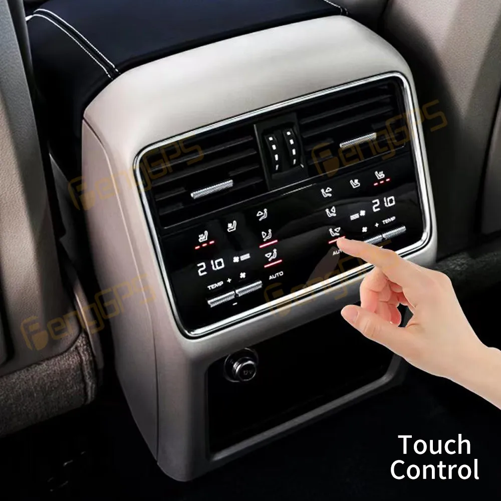 

For Porsche Cayenne 2018 2019 2020 2021 Android AC Board Rear Air Conditioning Panel Touch Screen Car Multimedia Player Auto