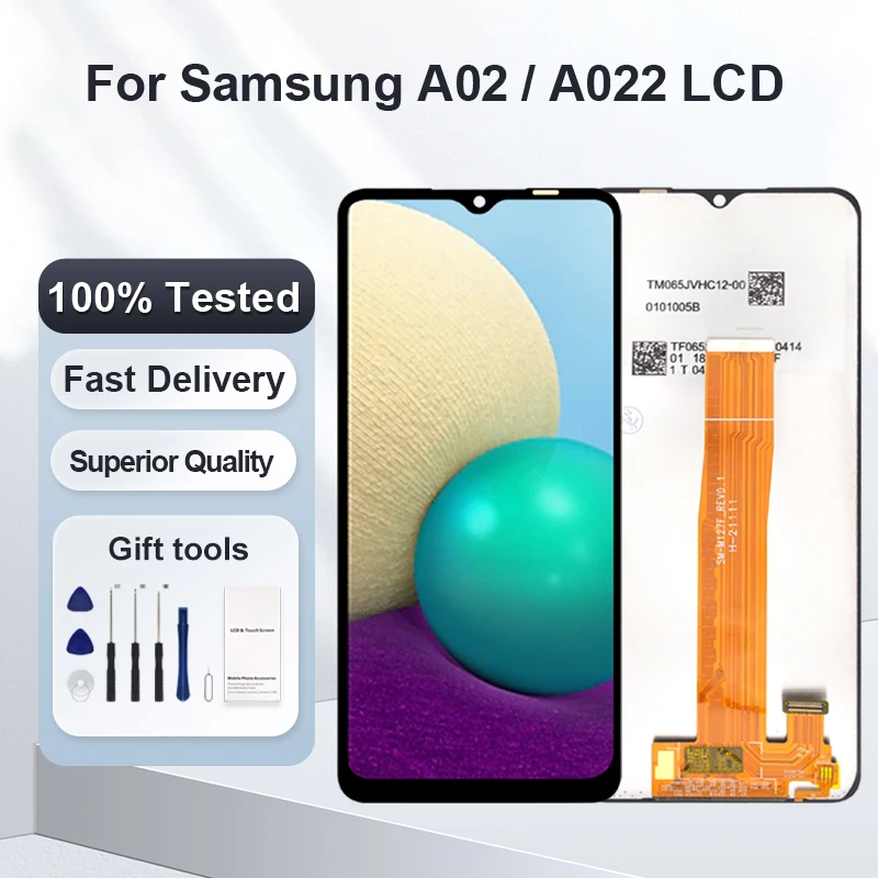 

1PCS Wholesale For Samsung Galaxy A02 LCD A022 Display With Touch Screen Digitizer A022F A022G A022M Assembly With Frame