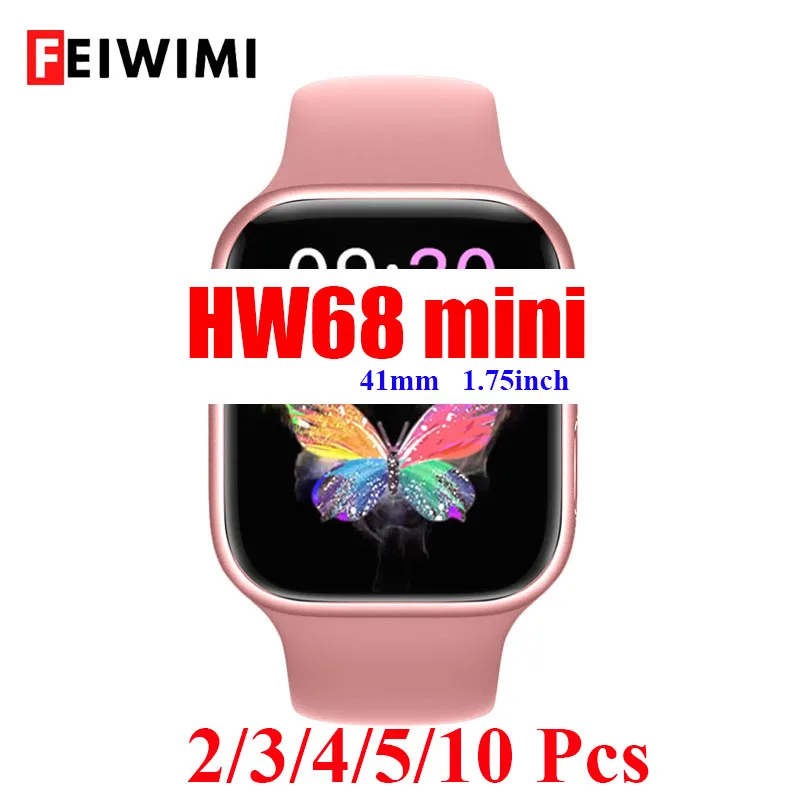 

New HW68 Mini 41mm 1.75inch Smart Watch NFC Wireless charging Bluetooth Call Voice Assistant Smart Watch for Women 2023