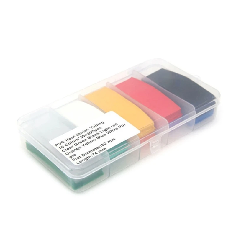 300шт 18650 Lipo Battery Wrap ПВХ термоусадочная трубка Precut 18x10cm Изолированная пленка Protect Case Pack Sleeving