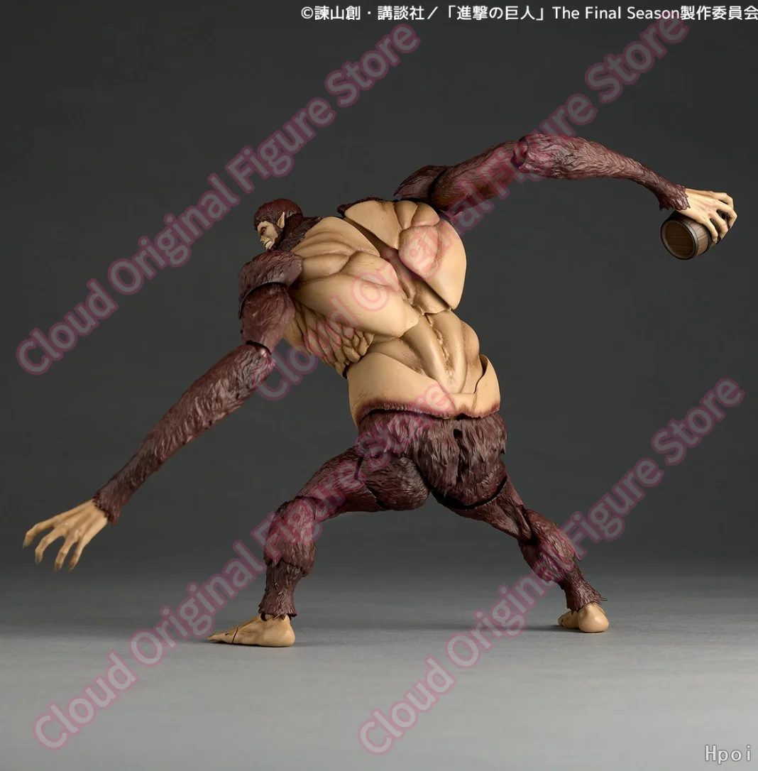 Фото В наличии: 100% Оригинальные фигурки KAIYODO Revoltech Attack on Titan Kemono No Kyojin, коллекционная модель, подарок для хобби №4