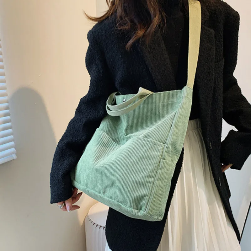 

Вельветовая женская сумка, сумка через плечо, сумки-тоуты, сумка-мессенджер, повседневные сумки через плечо для женщин