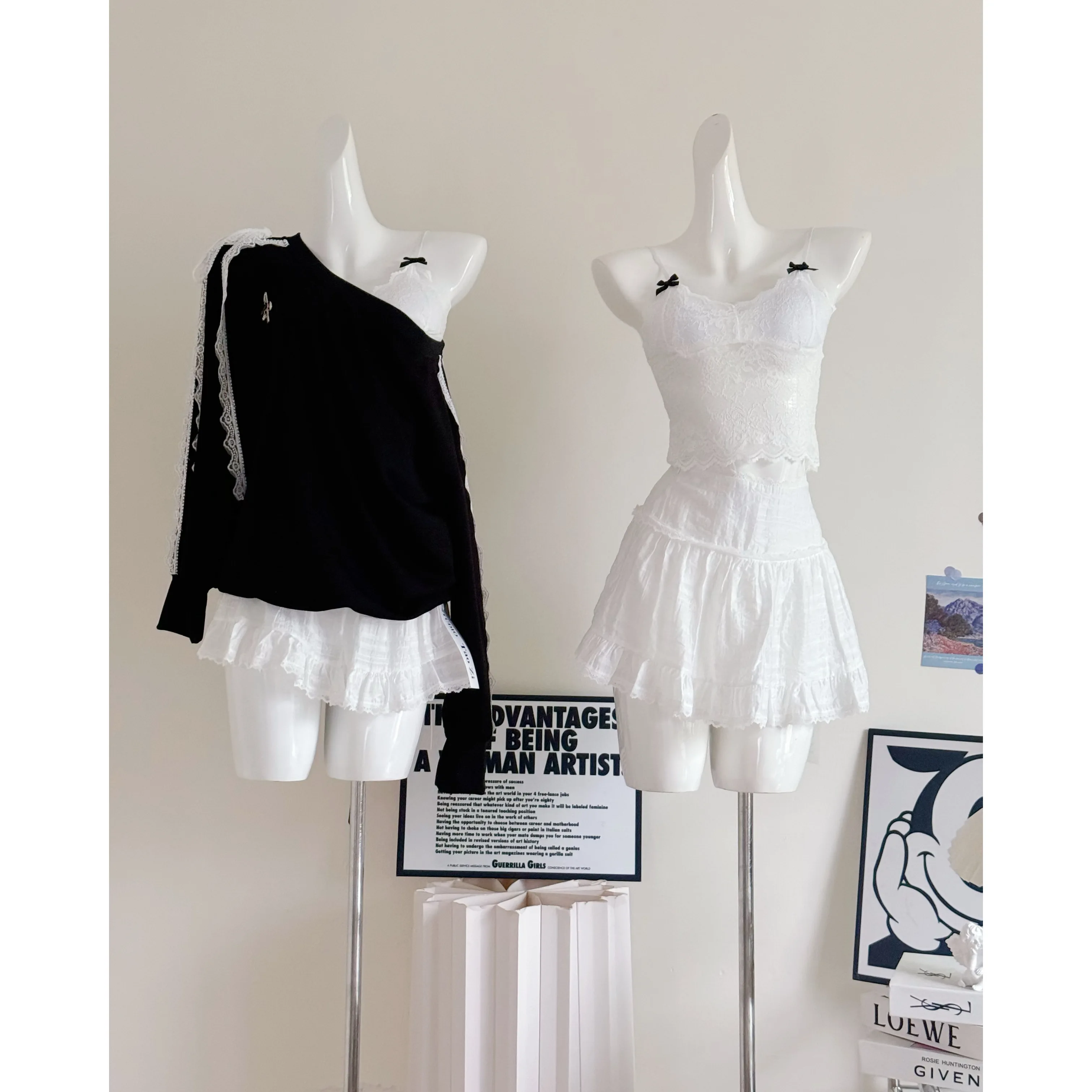 Женский костюм из 3 предметов черный готический свитшот винтажный комплект