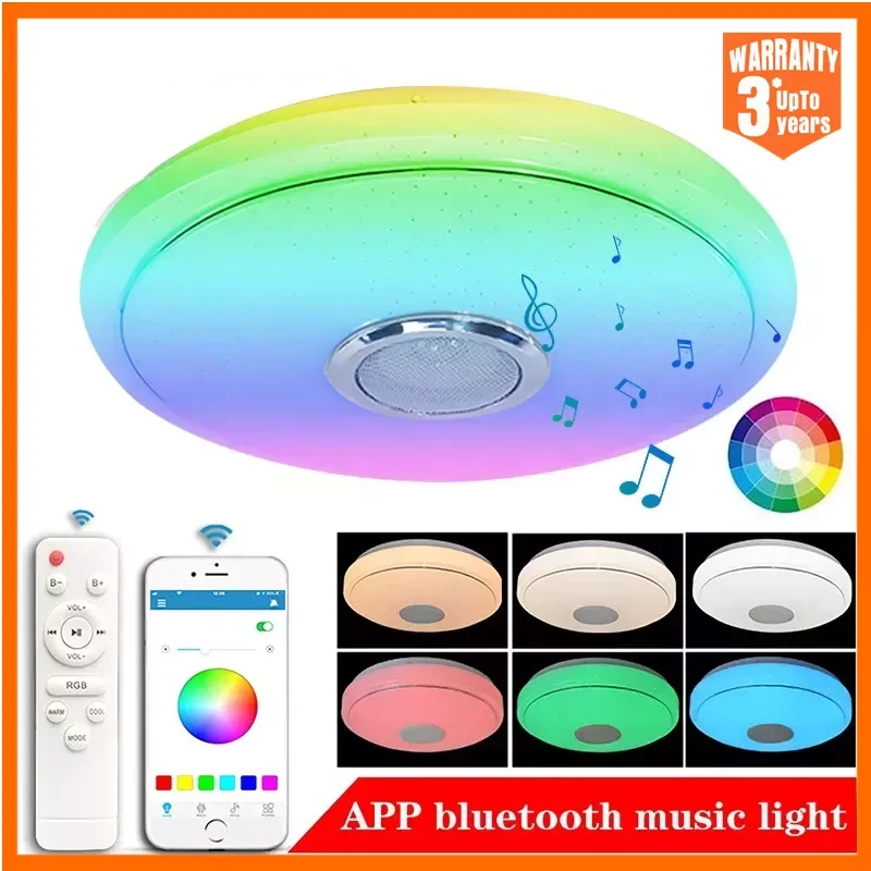 

NEW2023 BT33-1 Modern LED Ceiling Lights Home Lighting APP Control RGB bluetooth Music Light Bedroom Lamps Smart Ceiling Lamp