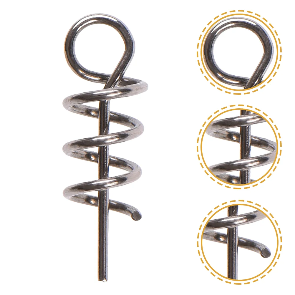 

2 Bag Fishing Part Soft Lure Spring Pin Stainless Steel Lure Spring Pin Stainless Steel Bait Pin Fishing Lure Spring