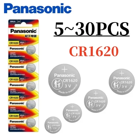 5-30 шт. оригинальная литиевая батарея Panasonic CR1620 3 В ECR1620 CR 1620 для часов управления, материнская плата, весы, кнопка, монетные элементы