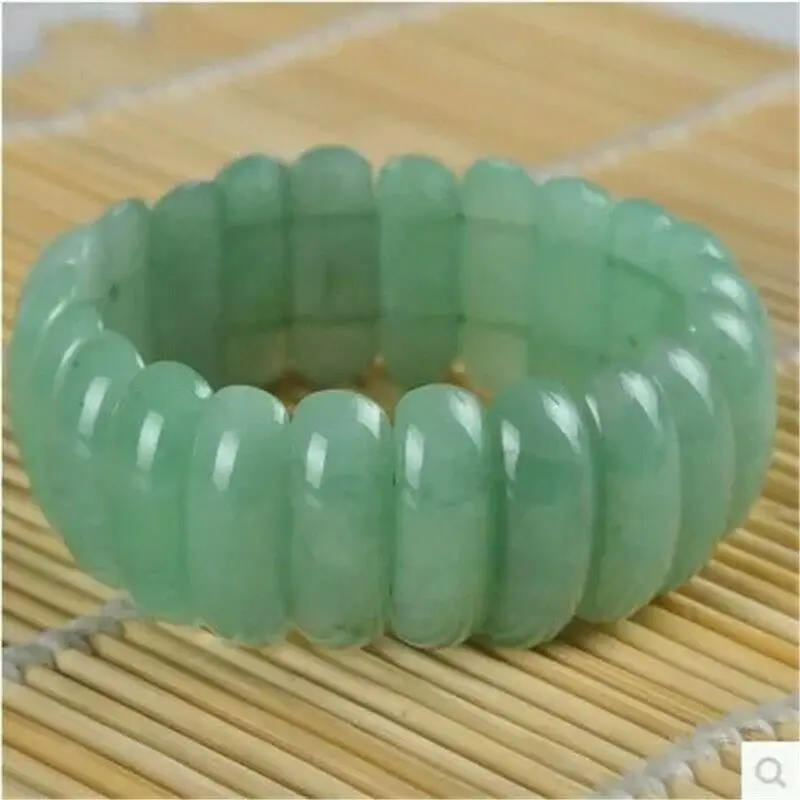 

100% Natural Chinese Jade Braided Elastic Bracelet home accessories feng shui decoration