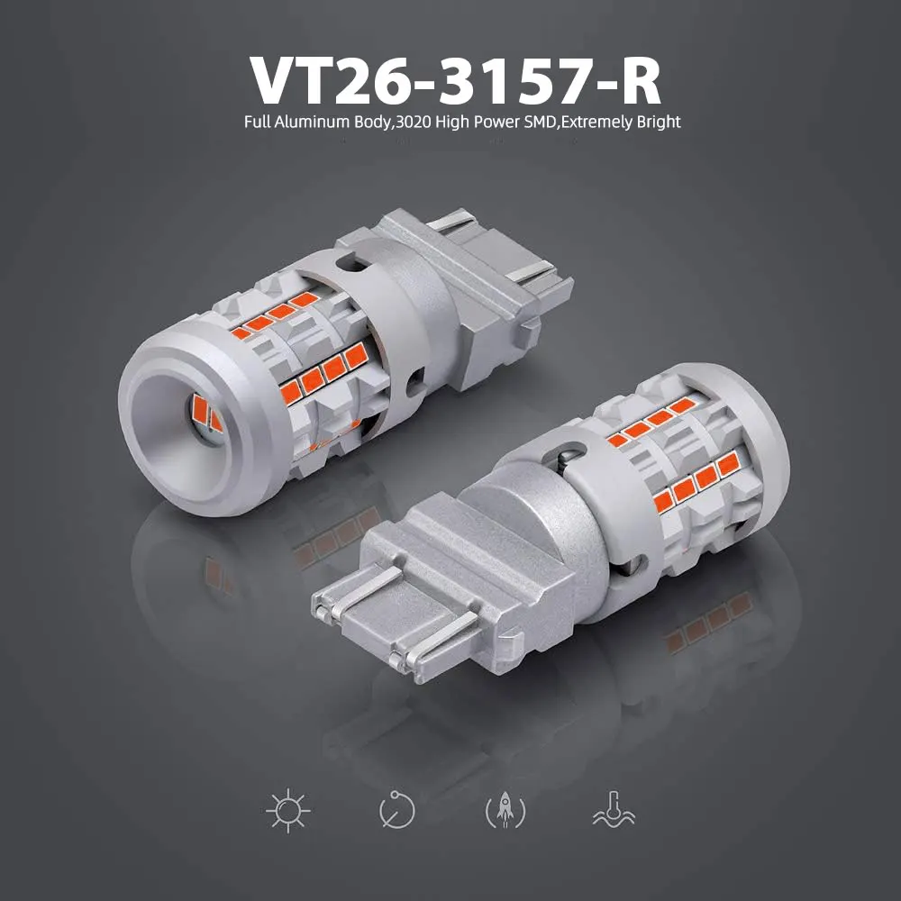 Супер яркие 2500 люмен 2 шт. T25 P27/7 Вт 3156 3157 лампочки 26-SMD светодиоды 3056 3156K 3157K 3057 3047 K 4114