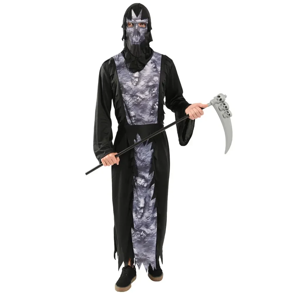 Взрослый костюм демона страшный монстр азраль смерть мрачный жнец костюмы на