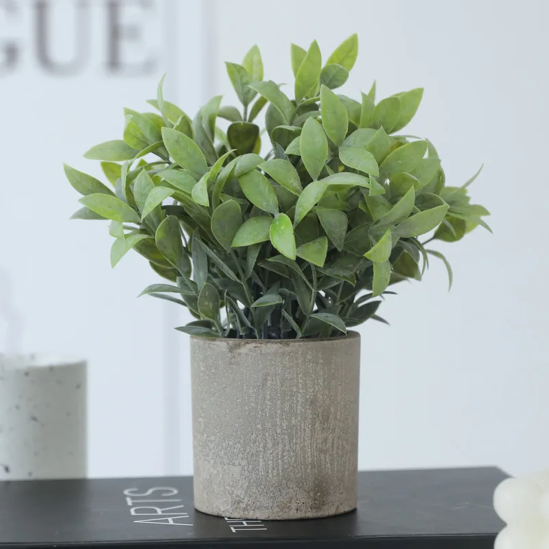 Искусственное бонсай зеленое искусственное растение цветок эвкалипта Горшечное