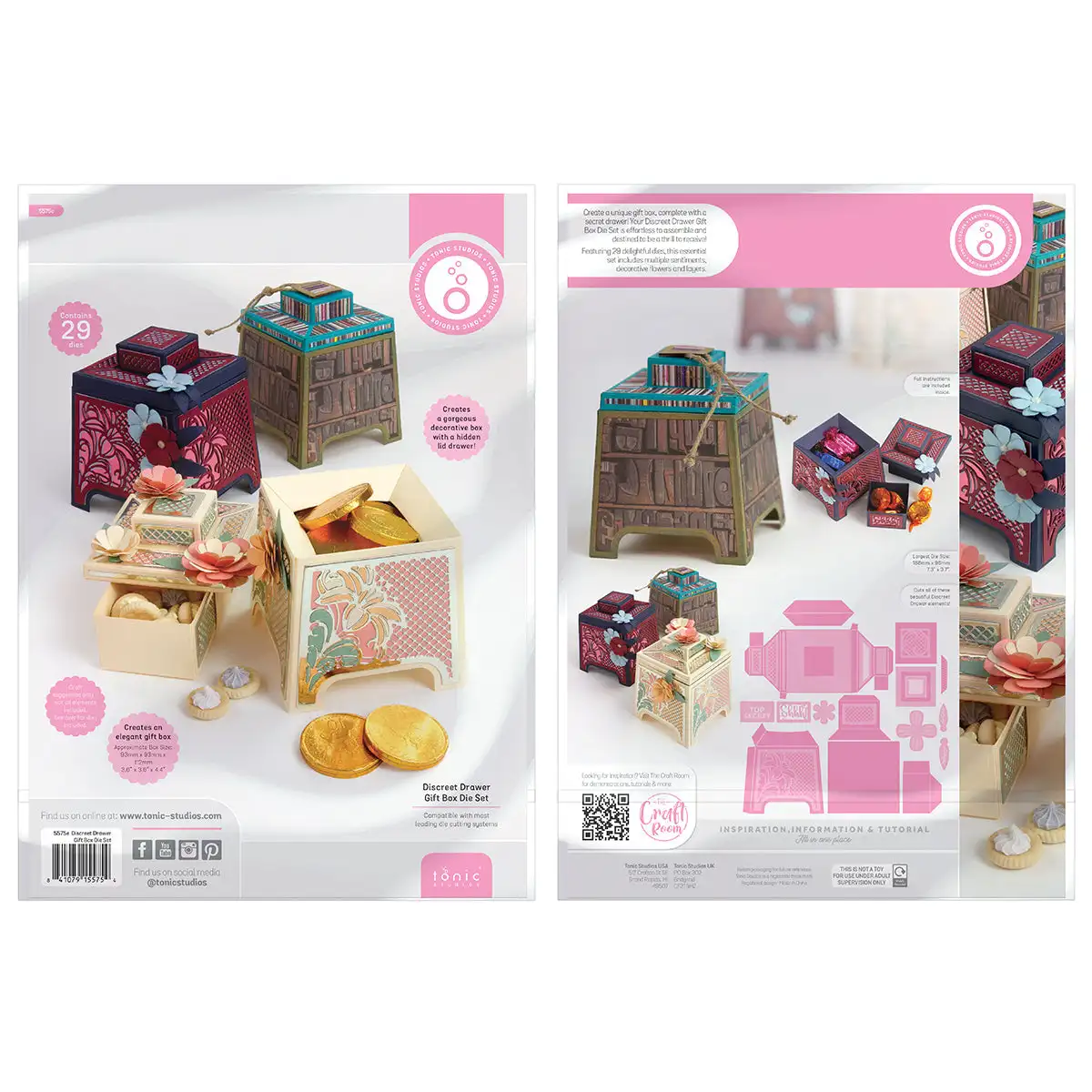 Незаметный ящик Подарочная коробка-образец штамп набор штампов Наклейки