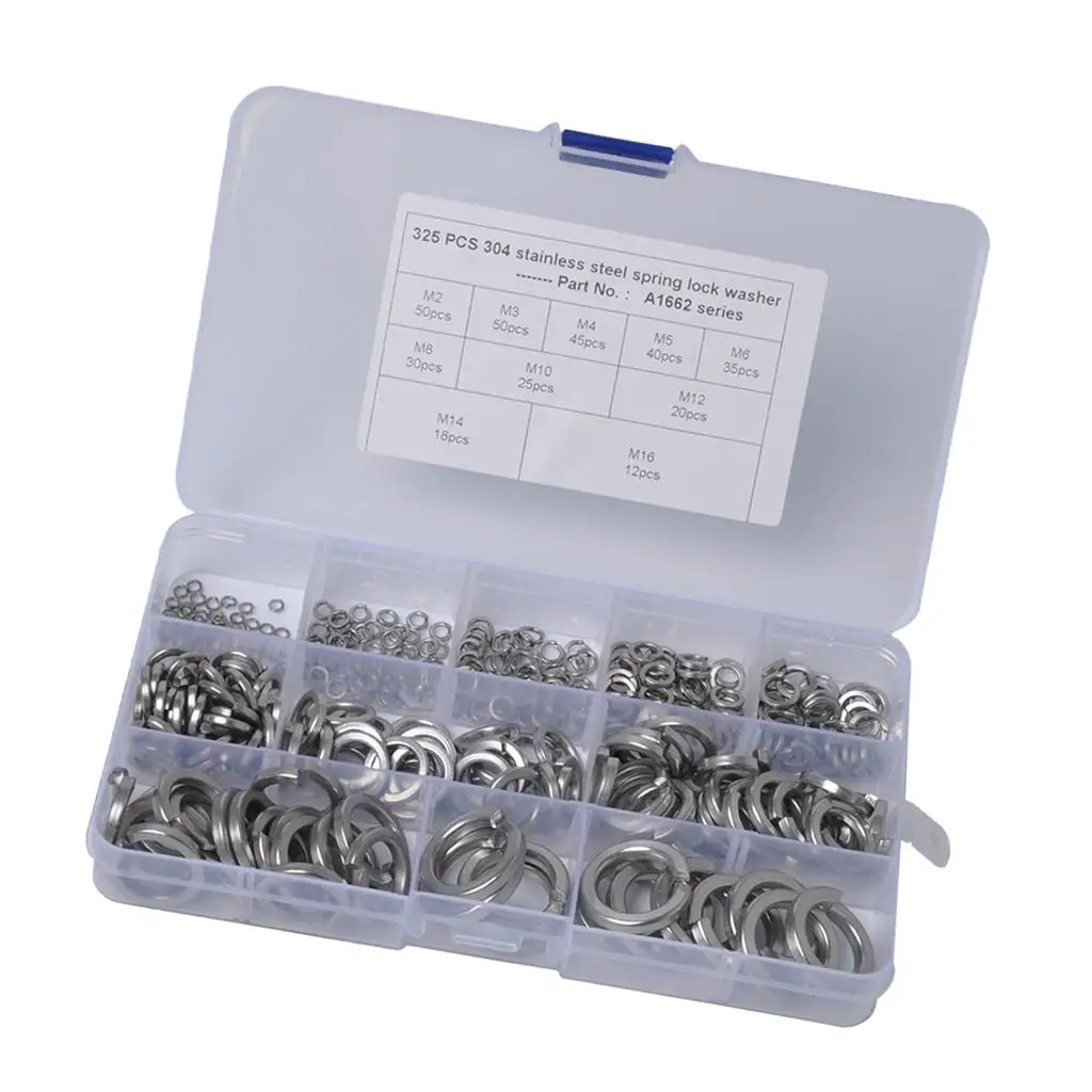 

304 Stainless Coil Washers，M4, M5, M6, M8, M10, M12, M14, M16