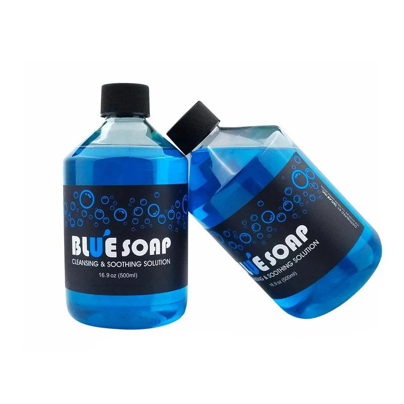 

500ml Natural Ingredient Blue Soap Microblading Tattoo Analgesic Soothing Solution Cleansing Skin Clean Tattoo Relieve Accessory