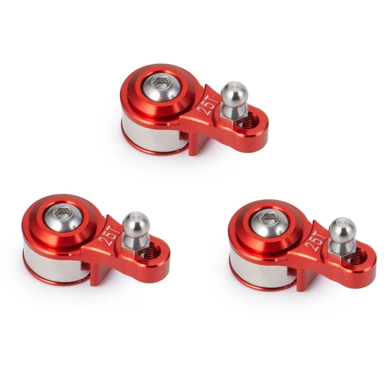 

3 PCS 25T Aluminum Alloy Adjustable Damping Servo Arm Horn For 1/10 RC Crawler Car Traxxas TRX4 TRX6 Upgrade Parts