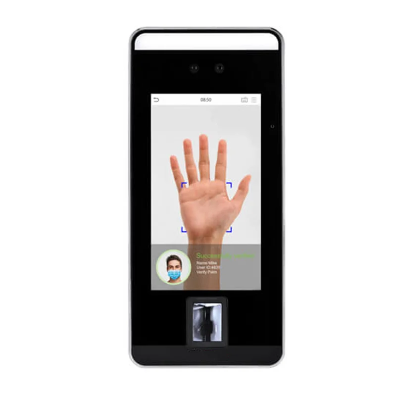 

SpeedFace-V5L[P] Biometric Fingerprint Palm Access Control And Time Attendance Terminal With Visible Light Facial Recognition