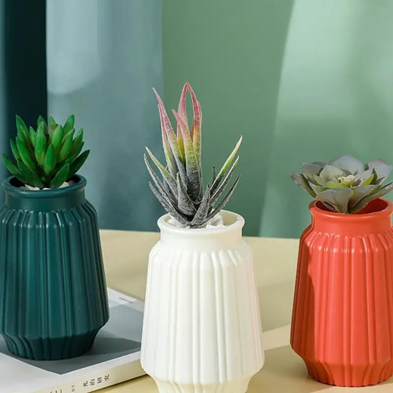 

Modern Flower White green Orange Plastic Vase Flower Pot Basket Nordic Home Living Room Home Decor Ornament Flower Arrangement