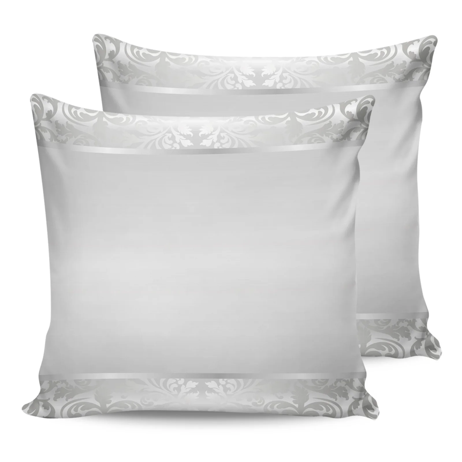 

2PC Pillowcase Silver Plant Flower Sofa Cushion Cover Bedding Dakimakura Pillow Cover For Bed House Home Decorative Pillow Cases
