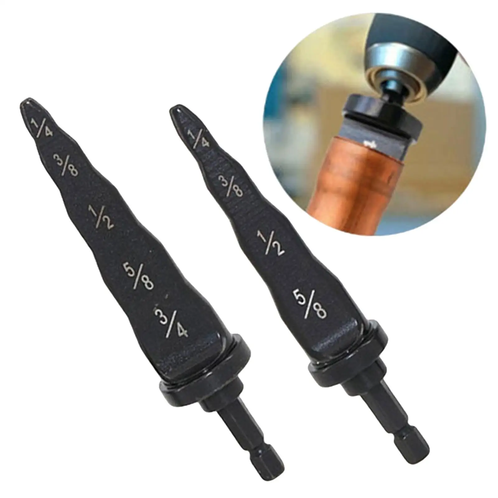 

2 Pieces Pipe Expander Drill Multifunction Swaging Tool Drill Bit