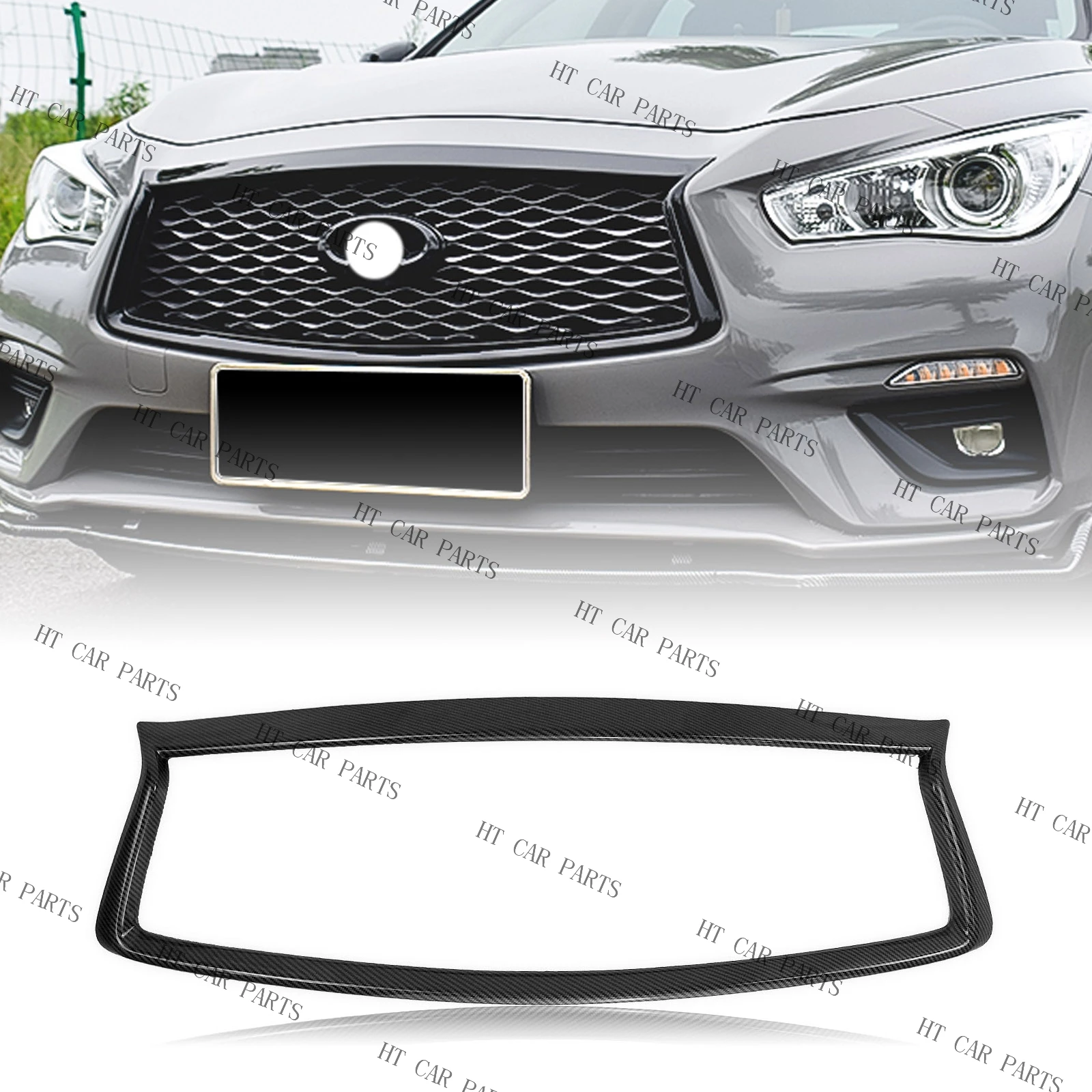 

1 шт., сменная рама для переднего бампера Infiniti Q50 2014 2015 2016 2017