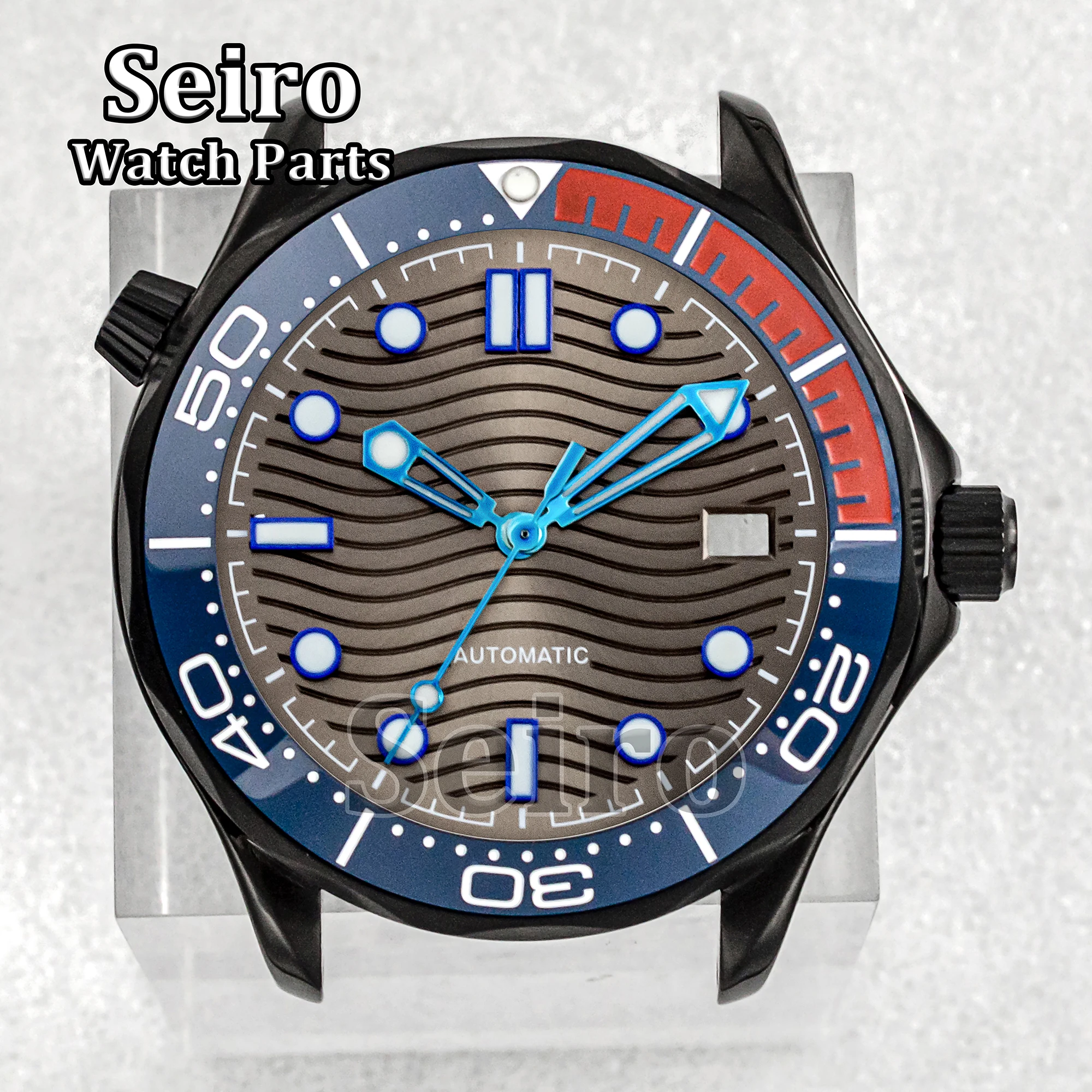 Светящиеся стрелки черного 41 мм для часов Seamaster 300 NH35 NH36 модифицированные