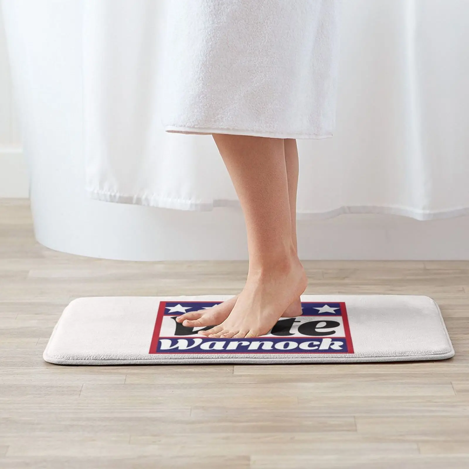 Забавная Подарочная наклейка Vote Warnock мягкий коврик дверной прорезыватель