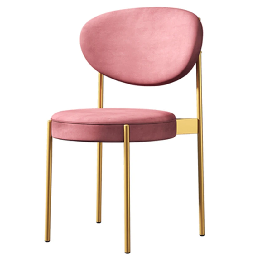 

Light Luxury Modern Backrest Dining Chair Stool Leisure Negotiation Cafe Dining Stool Creative Dining Chair Table and Chair