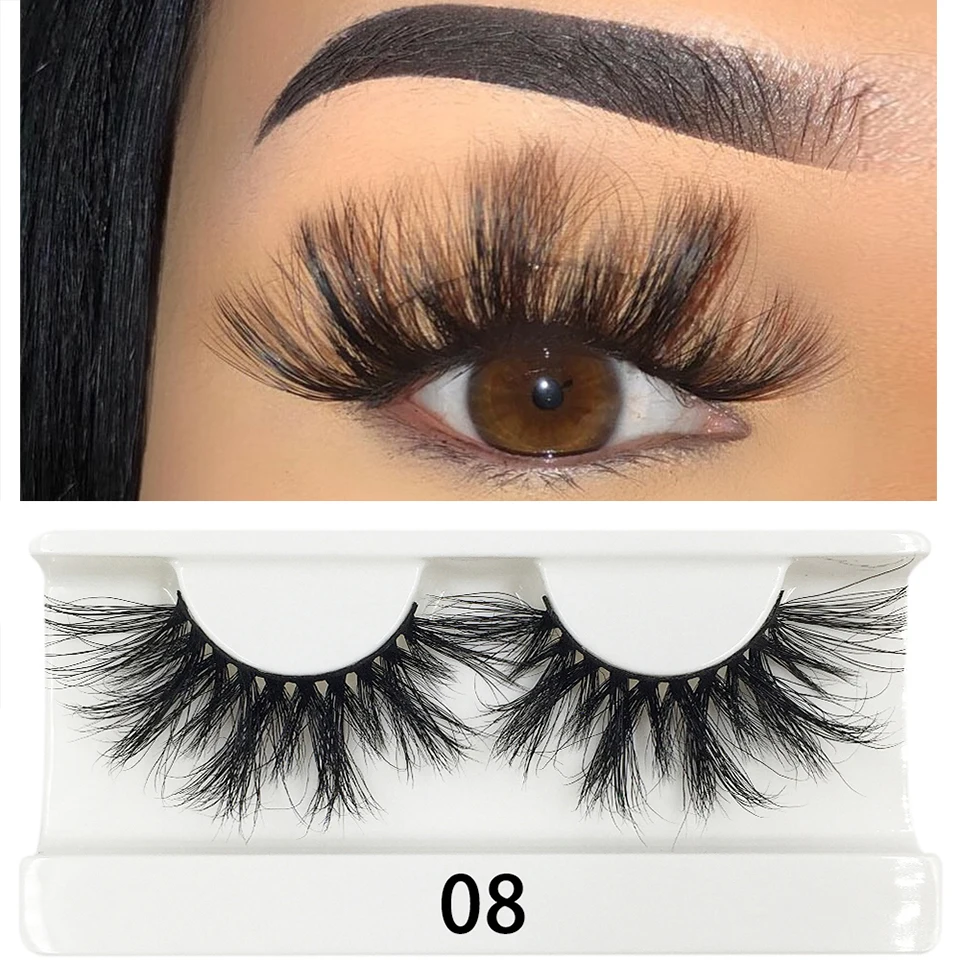 

25 MM Mink Eyelash 6 Pairs/ Set Fake Lashes Wholesale 5D Mink Lashes 8D Eyelashes Extension 25mm False Lashes In Bulk Beauty