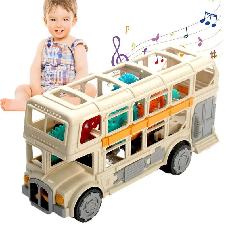 

Bus Car Toy Electric Gear Double Bus With Lights And Sound Electric Gear Double Bus Kids Play Vehicle Toys For Boys Kids Child