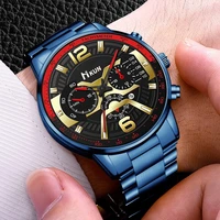 new arrive fashion watch for men calendar clock luxury business men steel belt mens quartz wristwatch elite relogio masculino