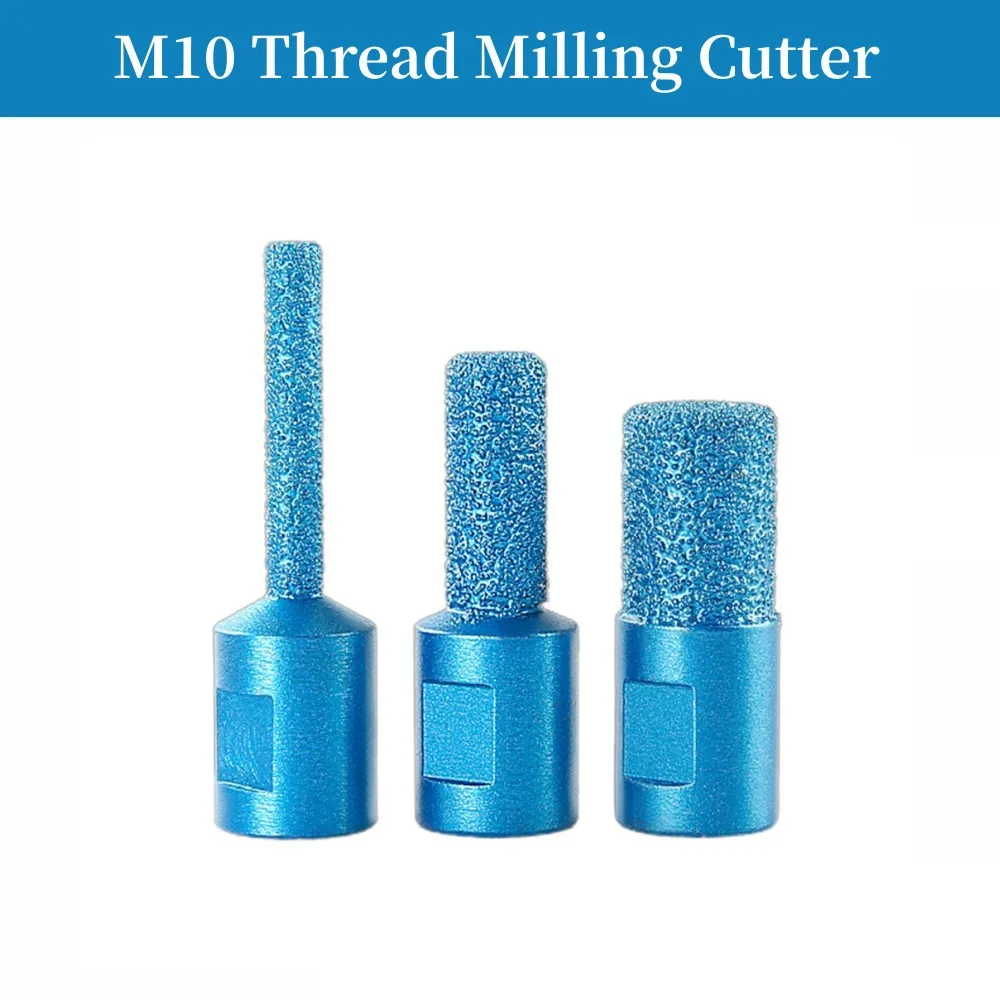 

3PCS M10 Thread Vaccum Brazed Diamond Finger Bit M14 Brazed Milling Cutter For Ceramic Tile Porcelain Hard Ceramic Marble