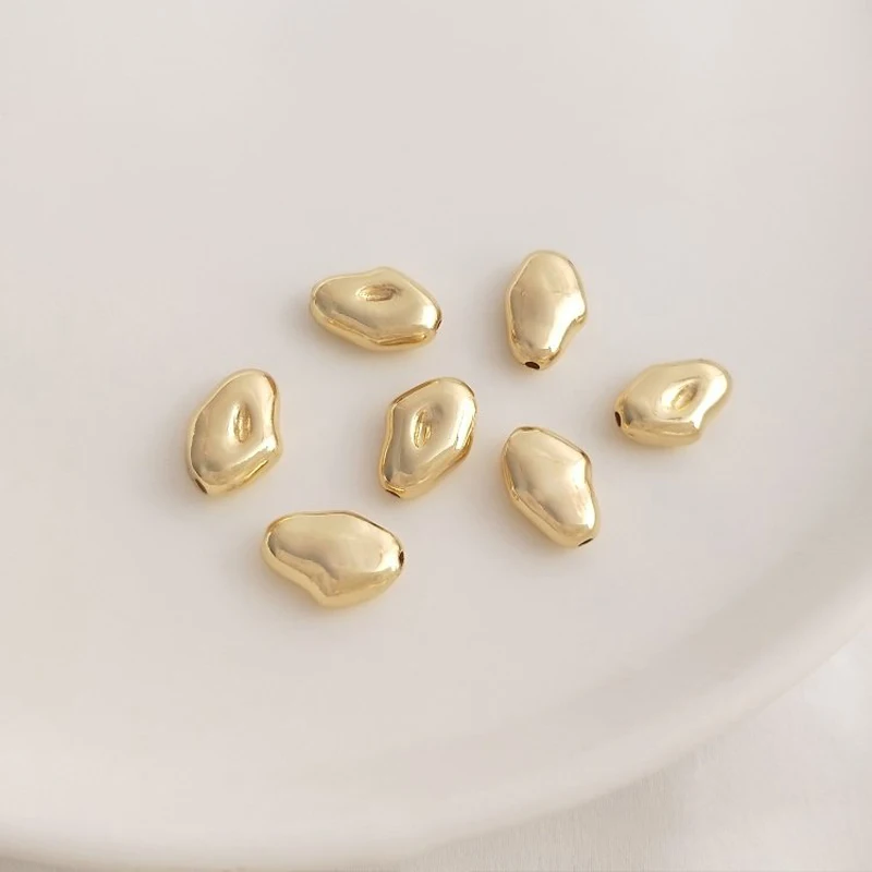 

4PCS 14K Gold Filled Baroque Shaped Partition Beads DIY Handmade Accessory Material Separation Jewelry Necklace Bracelet Bead