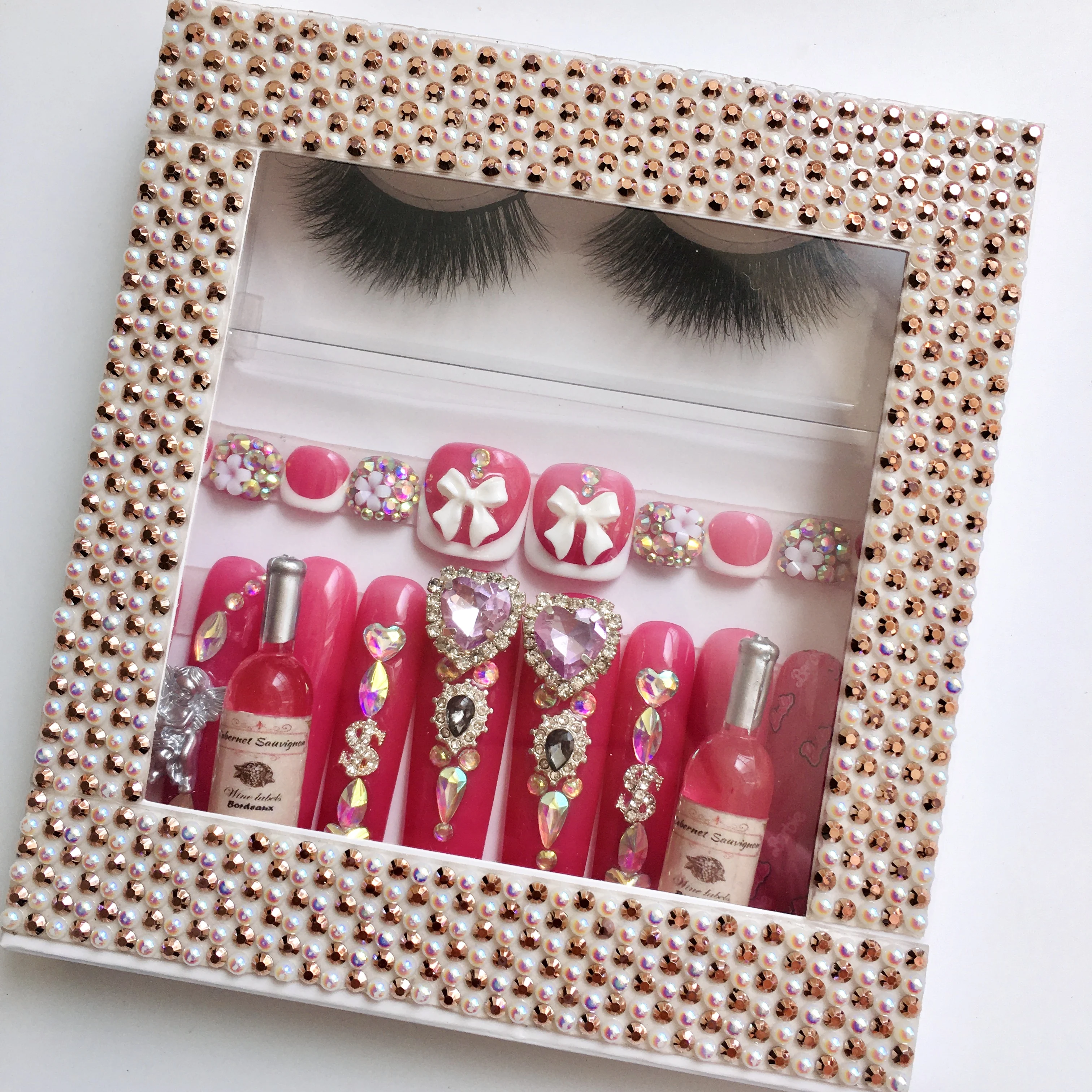 Искусственные ногти роскошный стиль блестящие искусственные накладные ручной