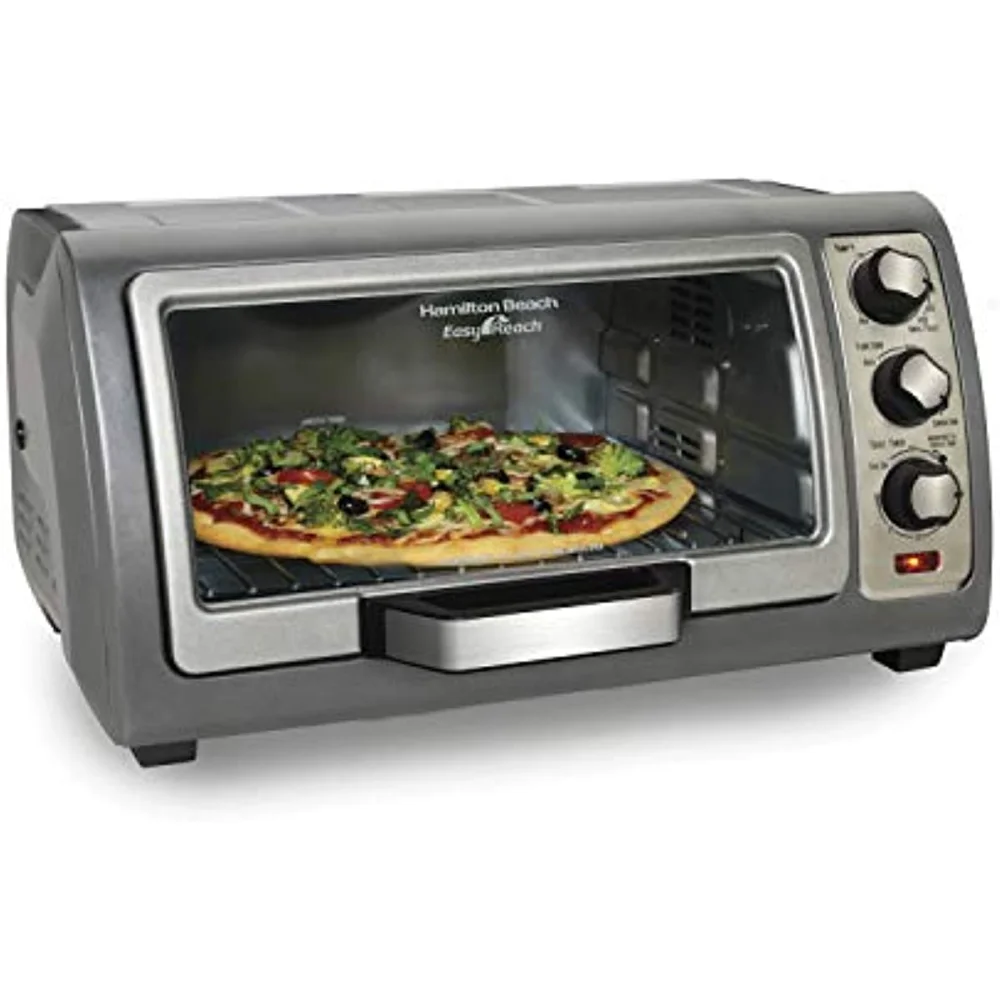

Countertop Toaster Oven, Easy Reach With Roll-Top Door, 6-Slice, Convection (31123D), Silver