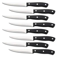 table knife a sharp table knife used in eating high carbon stainless steel serrated blade serrated blade pom handle steak knife