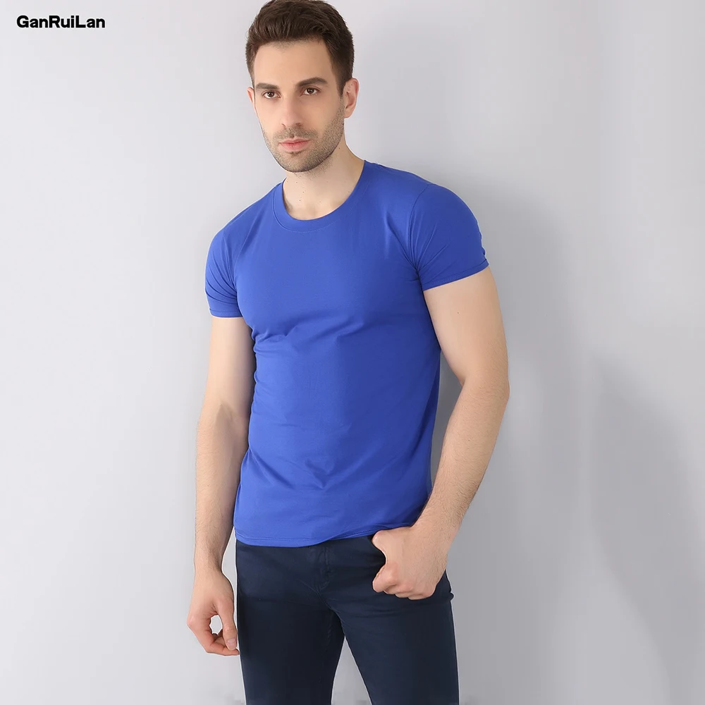 

New Style Summer Tops tee Men Tshirt 100% Cotton Solid Color O-Neck Short Sleeve T shirt Male High Quality Clothing B01382