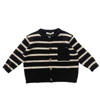 striped children sweater outwear kids knit tops cardigan baby single breasted knitted coat children jacket and coats 2 colors