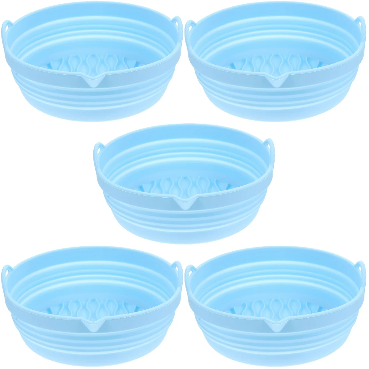 

5x Fryer Silicone Pot Heat Resistant Silicone Air Fryer Air Fryer Reusable Liner for Grill Home Air Fryer