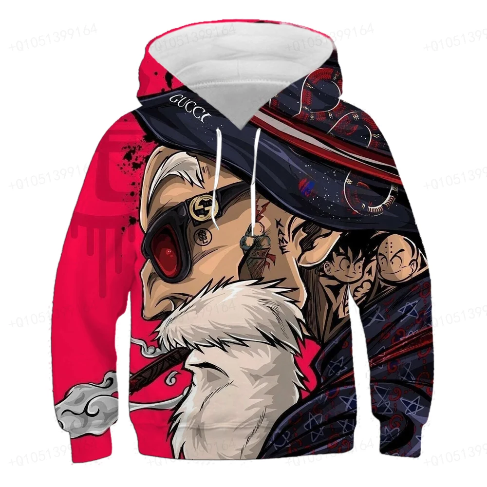 Autumn Cartoon Dragon Ball Z Sweatshirt Boys Clothing Long Sleeve 4-14t Children's Super Goku Animation Hoodie Kids Clothes Boys