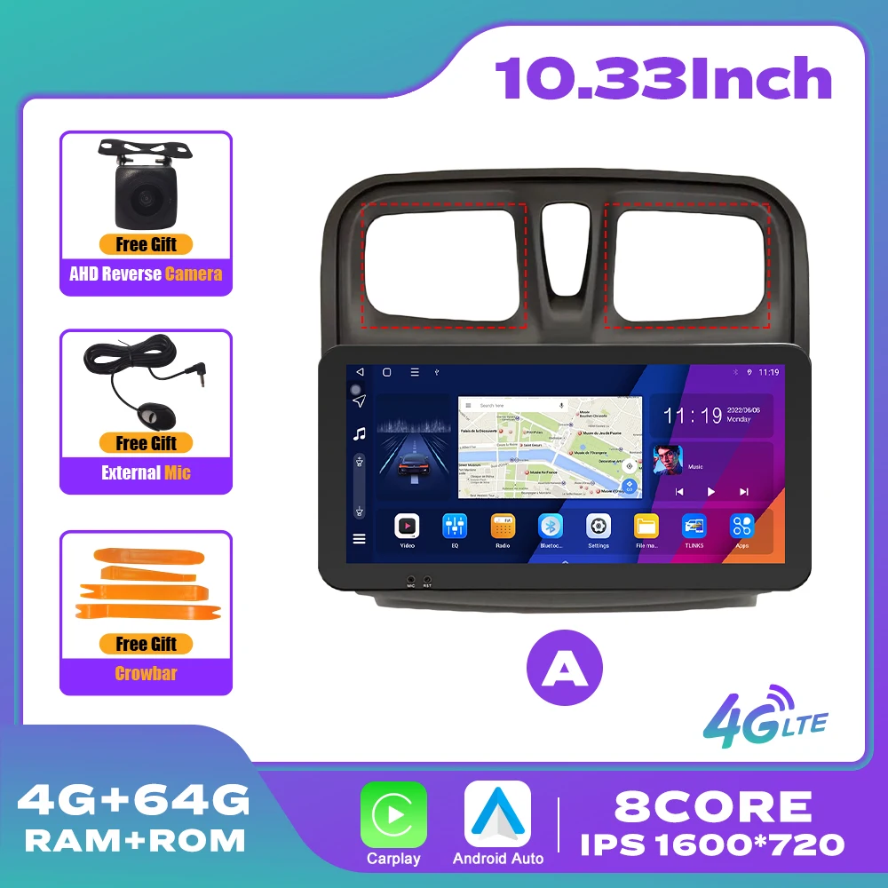 Автомагнитола для Renault Sandero 2 2014-2019 Logan 2012-2019 2Din Android автомобильный стерео DVD GPS-навигатор плеер QLED экран Carplay