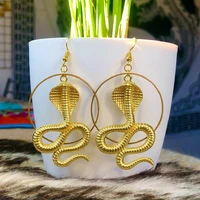 gothic cobra drop earrings gold hoop earrings witch jewelry elegant and unique punk jewelry fashion gifts for women