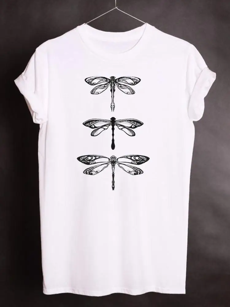 

Cartoon Dragonfly 90s Women Clothing Print T Shirt Short Sleeve Clothes Summer Fashion Graphic T-shirt Kawaii Basic Tee Top