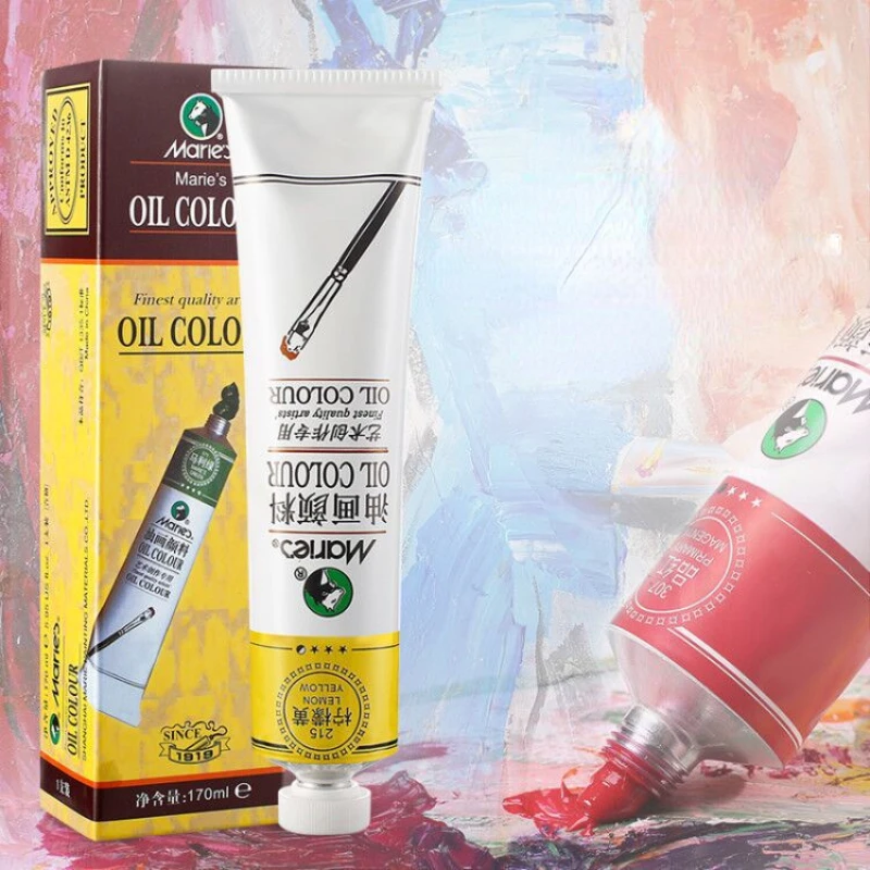 170ml Large-capacity Oil Paint Single Aluminum Tube Student Creation Professional Art Painting Supplies 25 Colors Optional
